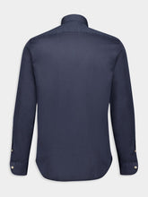 Boglioli Navy Blue Lyocell Button-Up Shirt
