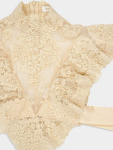 Zimmermann Cream Hypnotic Lace Bodice with Ruffles
