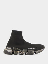 Balenciaga Speed 2.0 Full Clear Sole Recycled Knit Sneaker in Black