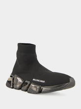 Balenciaga Speed 2.0 Full Clear Sole Recycled Knit Sneaker in Black