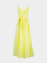 Zimmermann Awaken Linen Midi Dress in Lemon