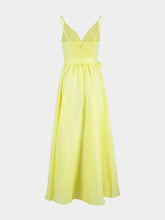 Zimmermann Awaken Linen Midi Dress in Lemon