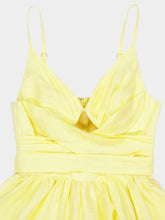 Zimmermann Awaken Linen Midi Dress in Lemon