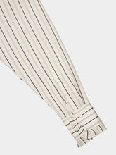 Stella McCartney Ruffle Detailed Silk-Blend Striped Shirt