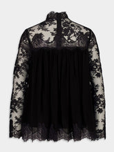 Zimmermann Black Hypnotic Lace Yoke Top
