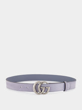 Gucci Grey Suede GG Marmont Thin Belt