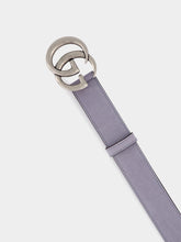 Gucci Grey Suede GG Marmont Thin Belt