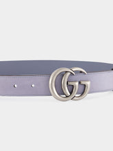 Gucci Grey Suede GG Marmont Thin Belt