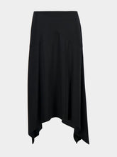 Stella McCartney Black Asymmetric Satin Midi Skirt