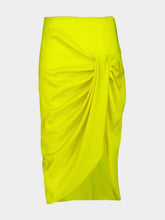 Stella McCartney Bright Yellow Draped Midi Skirt
