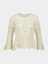 Zimmermann Awaken Cream Lace Crochet Peplum Top
