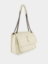 Saint Laurent Blanc Vintage Niki Medium Quilted Leather Bag