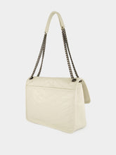 Saint Laurent Blanc Vintage Niki Medium Quilted Leather Bag