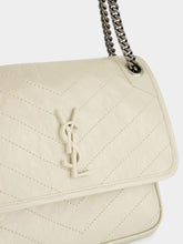 Saint Laurent Blanc Vintage Niki Medium Quilted Leather Bag