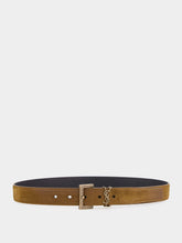 Saint Laurent Logo Plaque Leather Belt