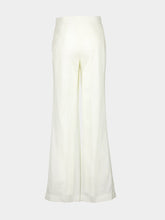 Stella McCartney White Wool Flannel Tailored Trousers