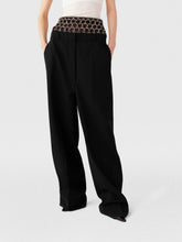 Stella McCartney Pitch Black Crystal Cage Low-Rise Pants