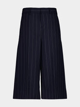 Stella McCartney Navy Tailored Pinstripe Wool Shorts