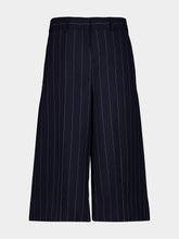 Stella McCartney Navy Tailored Pinstripe Wool Shorts