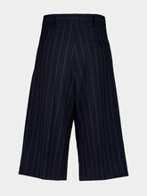 Stella McCartney Navy Tailored Pinstripe Wool Shorts