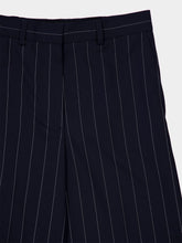 Stella McCartney Navy Tailored Pinstripe Wool Shorts