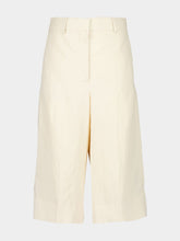 Stella McCartney Cream Linen Viscose Culotte Shorts