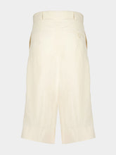 Stella McCartney Cream Linen Viscose Culotte Shorts