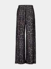 Stella McCartney Ash Grey Silk Leopard Pajama Trousers