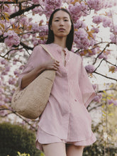 Stella McCartney Red Striped Organic Silk Elasticated Shorts