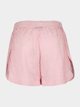 Stella McCartney Red Striped Organic Silk Elasticated Shorts