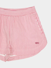Stella McCartney Red Striped Organic Silk Elasticated Shorts
