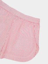 Stella McCartney Red Striped Organic Silk Elasticated Shorts