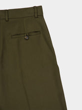 Stella McCartney Khaki Pleated Wool Trousers