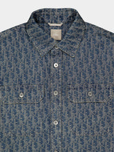 Dior OVERSHIRT L/S BUTTON UP W/ LOGO PRINT DENIM