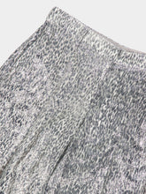 Stella McCartney Silver Animal-Textured Lame Velvet Trousers