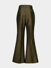 Zimmermann Dark Olive Rebellion Structured Flare Trousers
