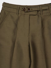 Zimmermann Dark Olive Rebellion Structured Flare Trousers