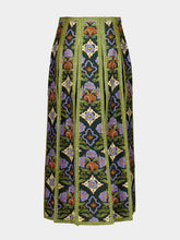 Alémais Oasira Print Embellished Midi Skirt