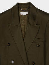 Stella McCartney Khaki Wool Double-Breasted Blazer
