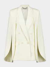 Stella McCartney Cream Cape-Sleeve Wool Blazer