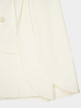 Stella McCartney Cream Cape-Sleeve Wool Blazer