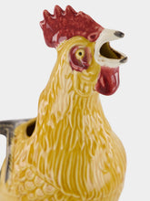 Bordallo Pinheiro Yellow Ceramic Rooster Jug 30cm
