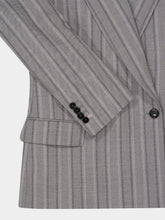Stella McCartney Grey Melange Striped Wool Blazer