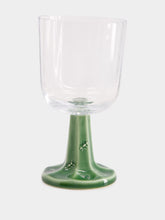 Bordallo Pinheiro Glass Goblet in Green