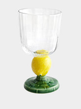 Bordallo Pinheiro Glass Goblet with Lemon