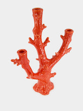 Bordallo Pinheiro Coral Ceramic Candelabrum