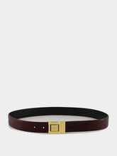Saint Laurent Hot Wine La 76 Belt in Smooth Leather