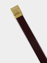 Saint Laurent Hot Wine La 76 Belt in Smooth Leather