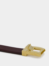 Saint Laurent Hot Wine La 76 Belt in Smooth Leather