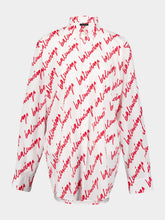 Balenciaga Scribble Oversized Cotton Shirt